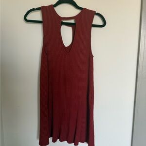 Forever 21 Burgundy Backless Dress
